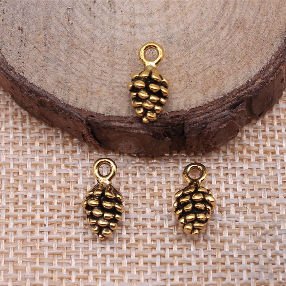 Vintage Collectibles For Sale - 40pcs 12x7x7mm(0.47x0.28x0.28inch) 5 Colors Pine Nuts