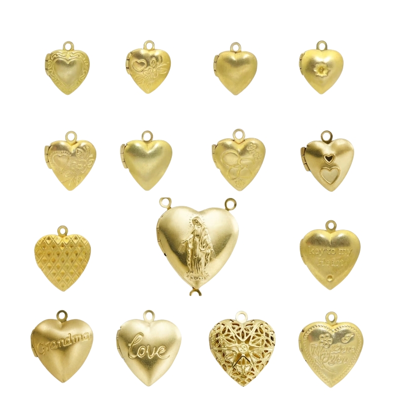 Vintage Collectible Item - BoYuTe (50 Pieces/Lot) Metal Brass Heart