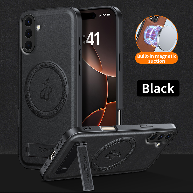 Camera Leather Case - Leather Stand Case For Samsung A57