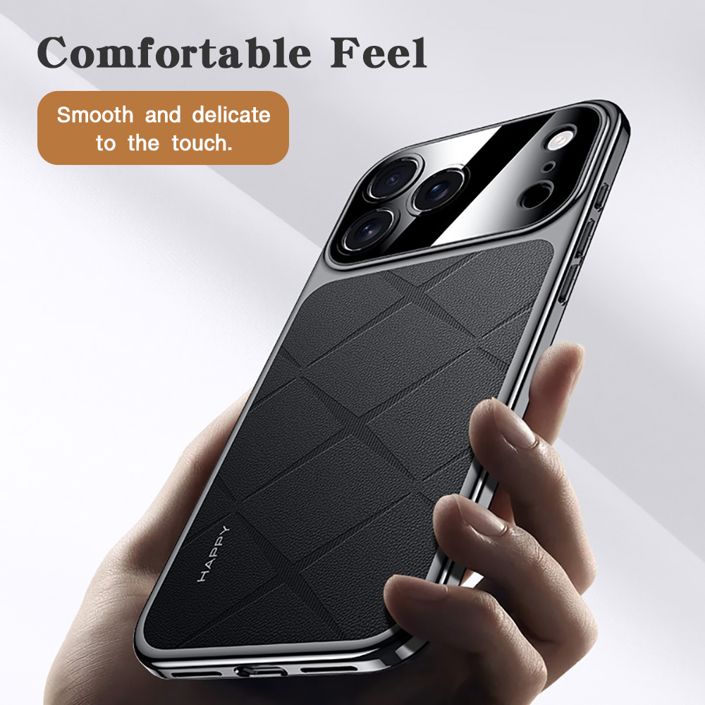 Frame Leather Plating For iPho - Camera Leather Case review and price