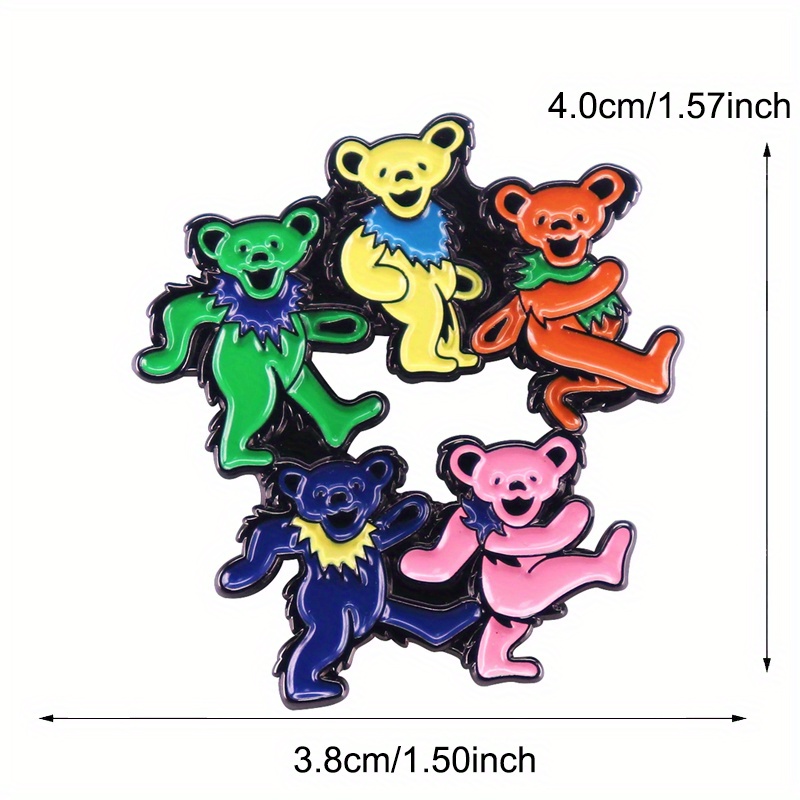 Dancing Bears Enamel Pin Rock  - Vintage Collectible Bears review and price
