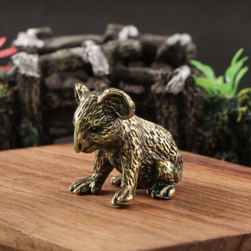 1 PC Vintage Hand Carved Brass - Vintage Collectible Bears review and price