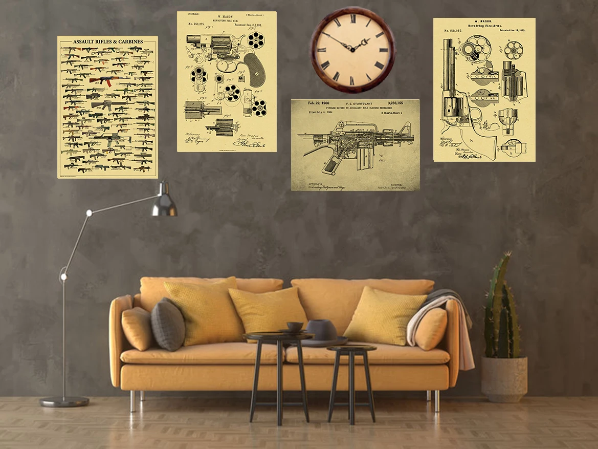 Famous Gun Collection Posters  - Vintage Collectible Guns review and price