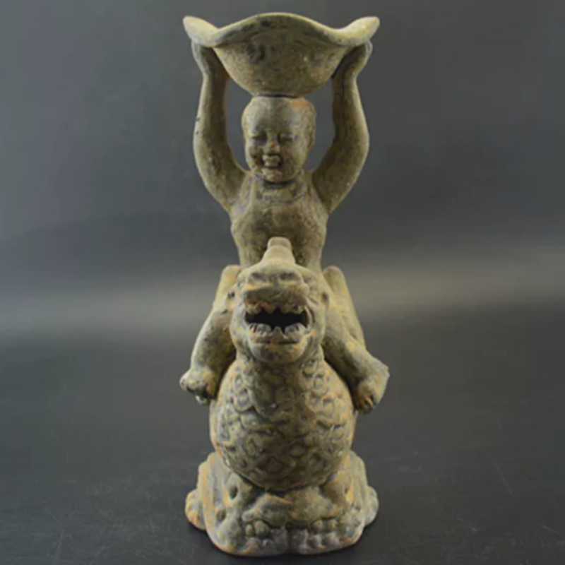 Vintage Yue Kiln Qilin Oil Lam - Collectible Vintage Lamps review and price