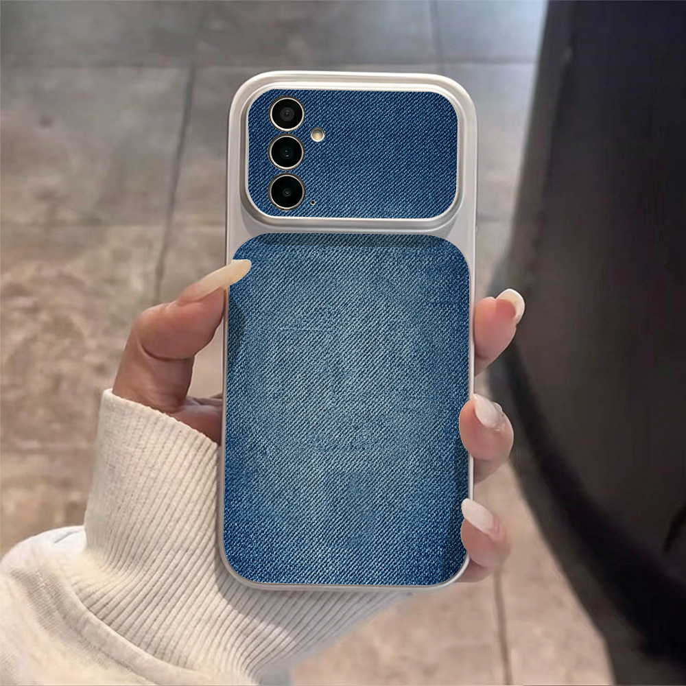 Retro Blue Denim PU Leather Ph - Camera Leather Case review and price