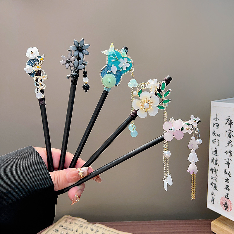 Classic Tassel Hair Stick Blac - Vintage Collectibles For Sale review and price