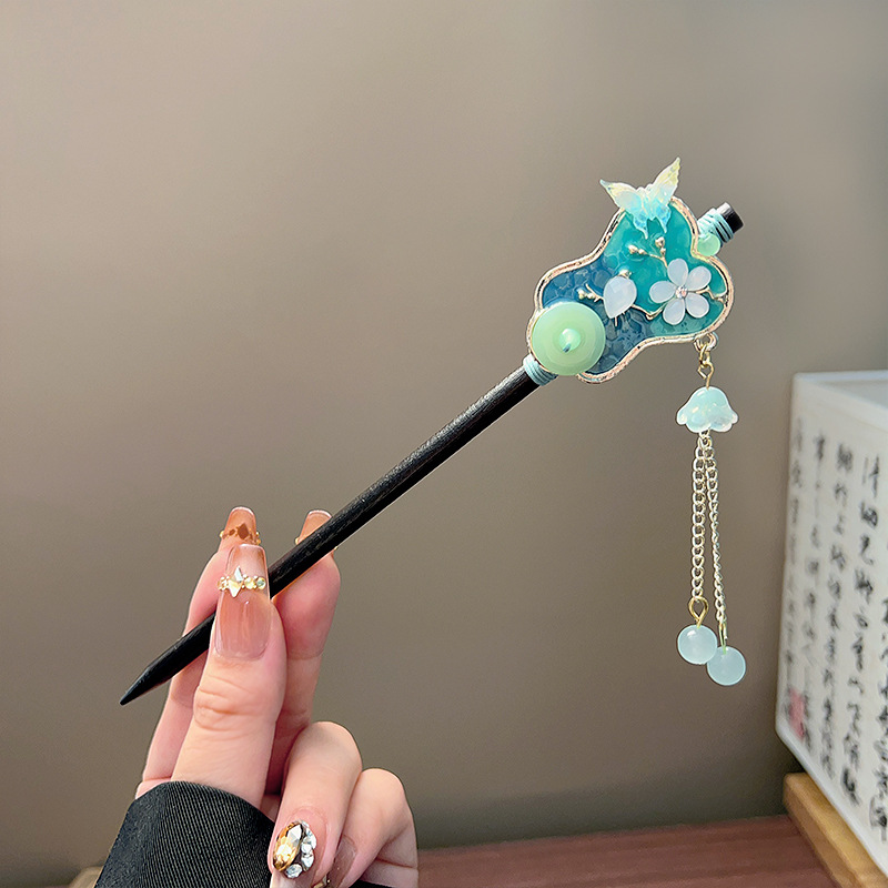 Classic Tassel Hair Stick Blac - Vintage Collectibles For Sale review and price